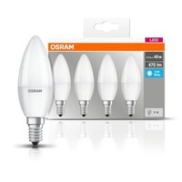 4 X Osram LED Lampen Kerzen 5W = 40Watt E14 Opal Matt Lampe Neutralweiß 4000K