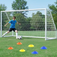 12 x 6 FT Soccer Goal All-Weather Soccer Goal W/ Strong PVC Frame Kids Junior