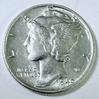 1940 10c MERCURY DIME, GEM BU EXTRA FINE DETAILS 90% SILVER #10095