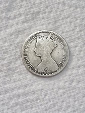 1872 Queen Victoria Silver Gothic Style Florin Coin