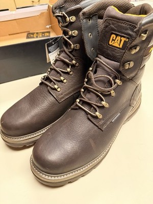 CATERPILLAR Fairbanks Brown Steel Toe Waterproof 400g Work Boots Mens 13 Wide 