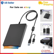 External Floppy Drive USB 3.5 inch Portable Reader for Windows Laptops