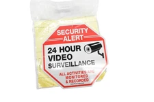 Faletoo Security Alert 24 Hour Video Surveillance Reflective CCTV Sign Aluminum