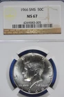 1966 SMS NGC 50C MS67 KENNEDY HALF DOLLAR #B50355