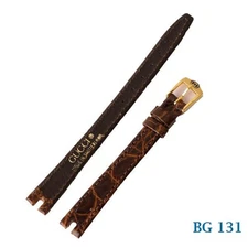 2000L GUCCI Original Leather Band Brown Color 10mm with Gucci buckle 8mm