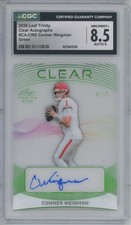 2026 Leaf Trinity Clear Green Conner Weigman 6/15 RC NM-MT+ CGC 8.5 10 Auto