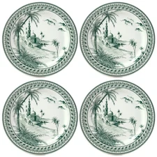 NEW Gien Les Dépareillées Vue d'Orient Dinner Plate Set 4pce