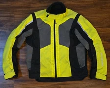 BMW Motorrad AirShell Motorcycle Jacket Size 52 Padded Neon & Black Pre-Owned 