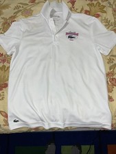 Lacoste Sport Polo Shirt Sz L white men Miami Open 2025 Tennis