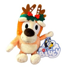 Bluey Bingo 6" Plush Clip On Keychain Reindeer Christmas NWT