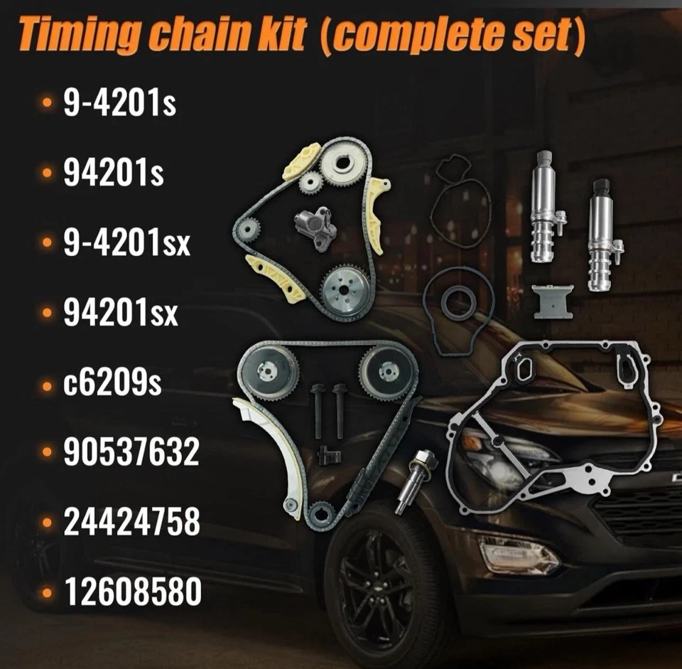 Timing Chain Kit Fit GMC Terrain Chevrolet Equinox HHR Buick Lacrosse 2.4L 2.2L - Image 4 of 4