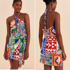 FARM Rio Multicolor Patterned mini dress S. 