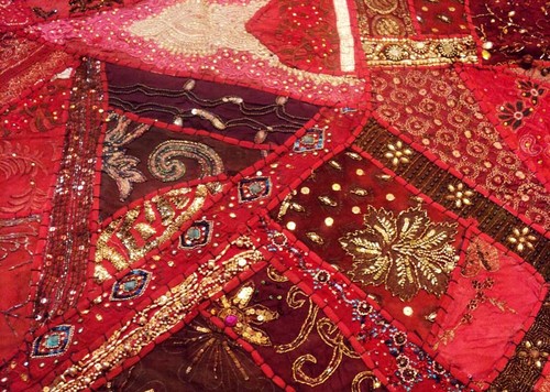 60" Red Tapestry Wall Hanging Patchwork Living Room/Bedroom Home Decor Throw - Picture 12 of 19