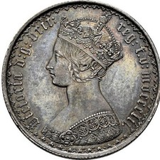 Victoria, 1852 Gothic Florin UNC Stunning High Grade Silver Coin