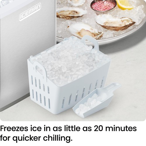 Iceman Kiesel Eismaschine, Arbeitsplatte Nugget Eismaschine produziert Kauartikel - Bild 7 von 9