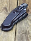 Handmade Leather Sheath for Spyderco Military 2 | Belt Loop  Knife not included.