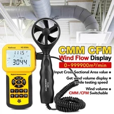 Pro HVAC Anemometer Handheld CFM/CMM Air Flow Volume Tester Wind Speed Meter USB