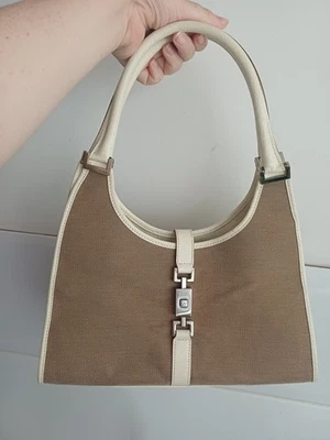 Sac JACKIE gucci Original Bag Vintage Canvas Leather - Photo 1/4