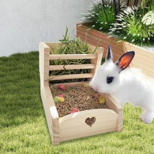 Rabbit Hay Feeder Food Feeding Manger Multipurpose Versatile Cage Accessories