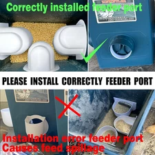 Automatic Port Chicken Feeder and Cup Waterer Set - Chicken Coop Accessories,...