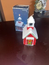 1982 Jasco vintage Christmasville Church Candle New In Box
