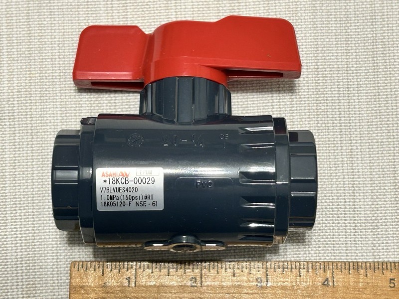 Asahi AV 3/4" PVC Socket Ball Valve (2-way) 18KCB-00029