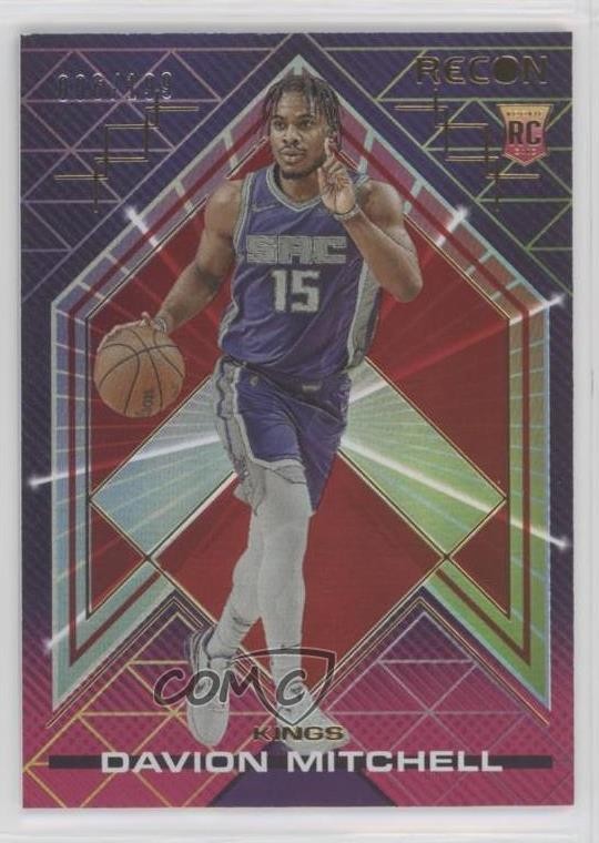 2021-22 Panini Recon Rookies Red /199 Davion Mitchell #206 Rookie RC hg6