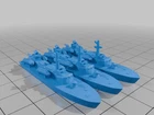 3x 1:1800 Cold War Soviet OSA-2 Missile Boat