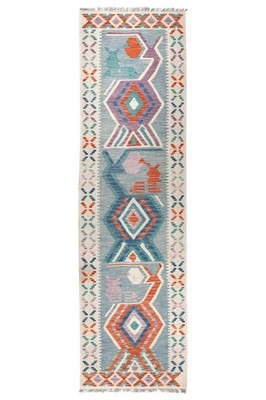 NavaRugs Kelim Teppich 300x82cm Afghan Handgewebt Läufer Wolle Kilim Rug Runner