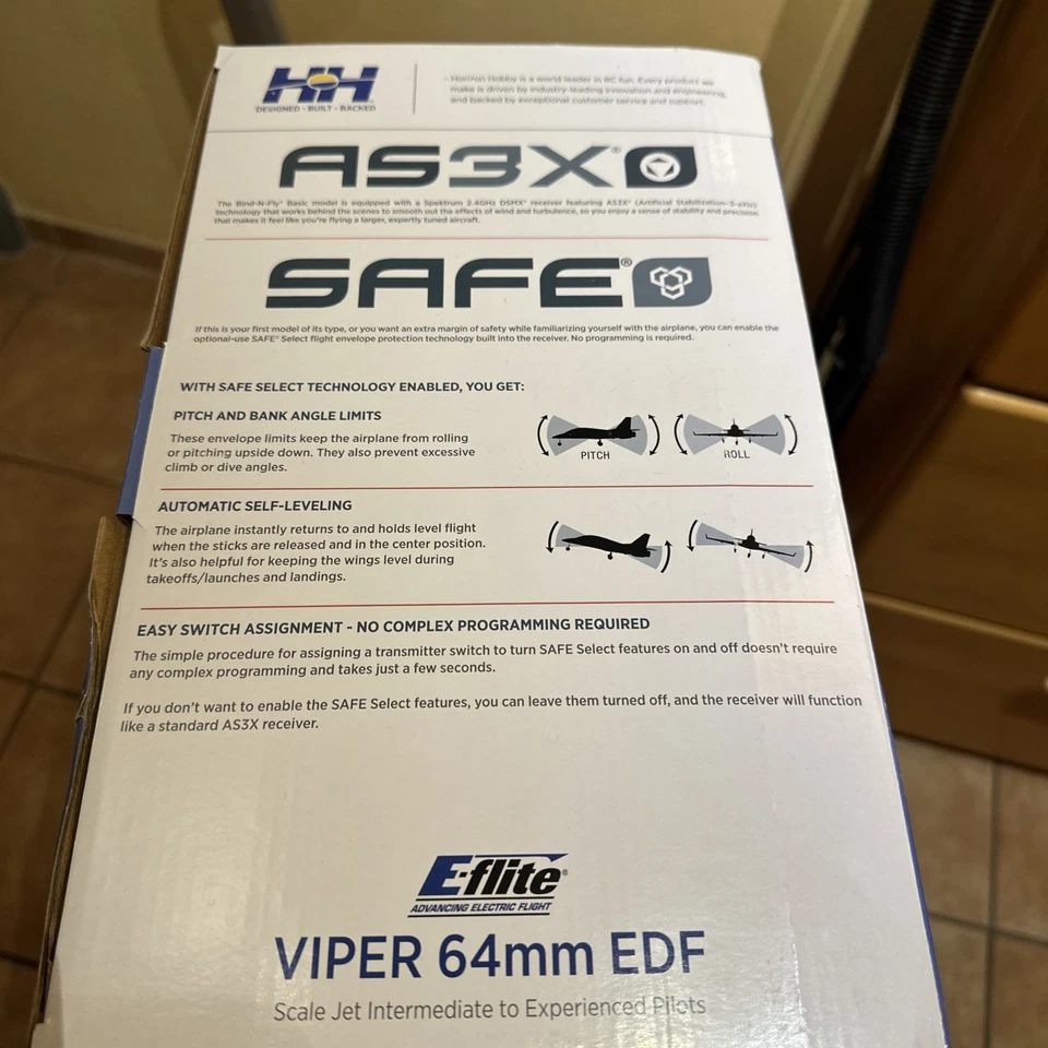 E-flite RC Flugzeug Viper 64mm EDF Impeller Jet BNF Basic AS3X, SAFE - Bild 4 von 4