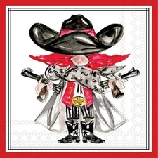Decoupage Art Craft Napkins-Cocktail Size 5" x 5" Red Raider, Cowboy, School