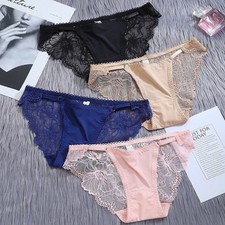 Culotte femme en maille fine hauteur sous-vêtements lingerie transparente dente