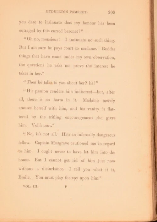 1868 3vol Myddleton Pomfret a Novel William Harrison Ainsworth First Edition - Image 2 of 4