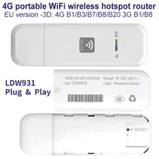 4G LTE WiFi Router 150Mbps Wireless USB Dongle USB Modem Stick with Sim Card New