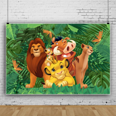 Lion King Backdrop Simba Baby Shower Decoration Jungle Birthday Party  Background