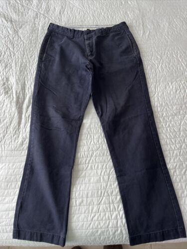 Pantalones para hombre J.Crew Essentials azul marino talla 32x30* chinos rotos en mezcla de algodón - Imagen 1 de 2