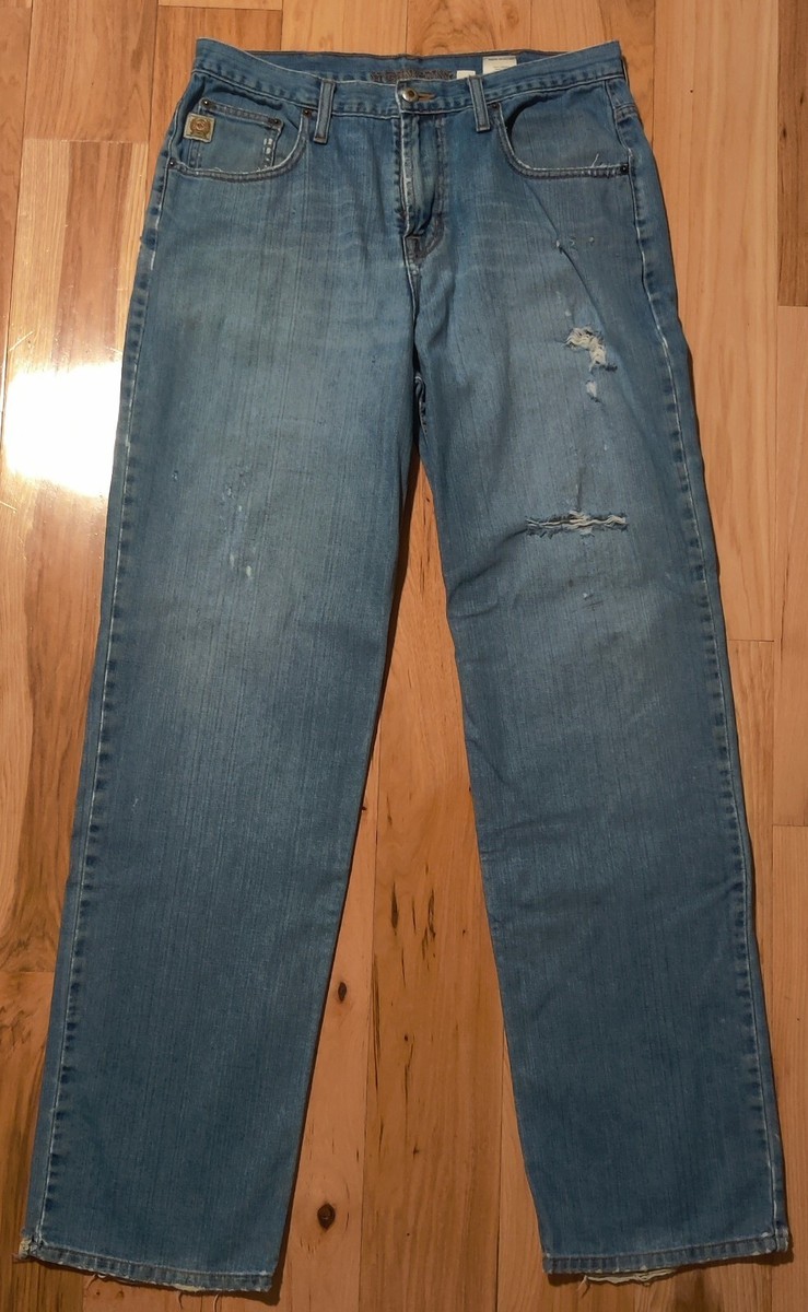 Cinch Men's Jeans 34x36 Fastback Relaxed Hip Straight Leg Light