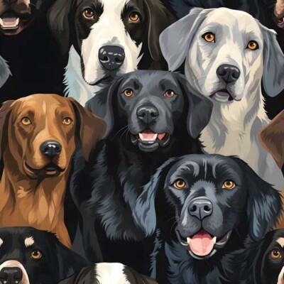 20x Hunde Peeling and Stick Fliesen Vinyl Aufkleber Treppe Bad Küche Selbstklebend
