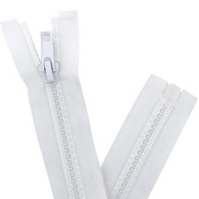 2PCS 5 100 Inch Separating Jacket Zippers for Sewing Coats Jacket Zipper Whi...