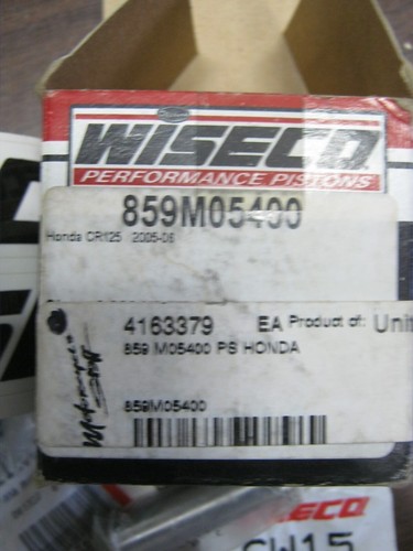 2005-2006 Honda CR125R CR125 Motocross Wiseco piston kit 859MO5400 54mm - Picture 2 of 2