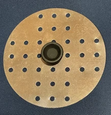 Vintage Copper-plated Aluminum Pot Strainer Steamer Air Holes 7” Diameter w/knob