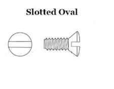 6-32 x 3/4" 82° Oval Head Screw Slotted Countersunk Nylon Fastener S19067