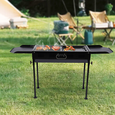 26.1*11.8in Portable Charcoal Grill Camping Picnics Collapsible Barbecue Grill