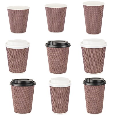 Premium Doppelwand Kaffeebecher Coffee to go beschichtet 200-400 ml Deckel ...
