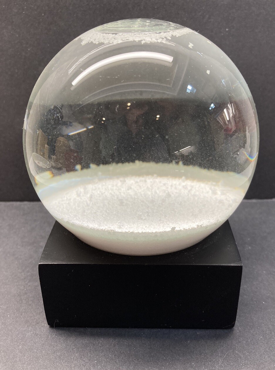 Snow Globe by CoolSnowGlobes “Snowball All Snow” All Year Snowstorm  Black Base