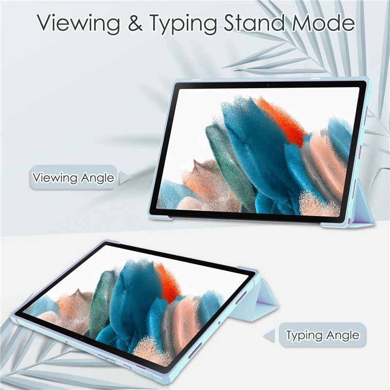 For Samsung Galaxy Tab A8 10.5 X200 X205 Tablet Case Smart Leather Folio Cover - Image 4 of 4