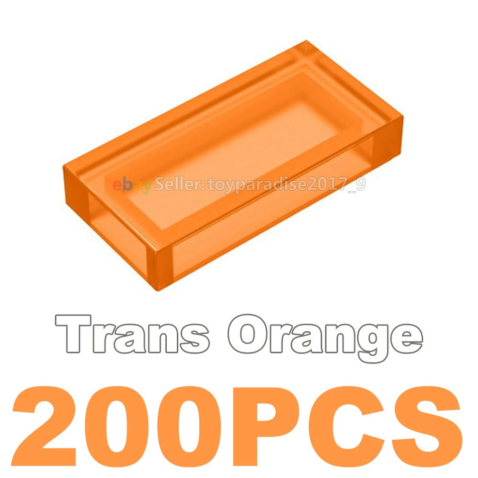 200 nuevas baldosas azules transluces 1 x 2 piezas planas suaves transparentes al agua Foto 3 de 4