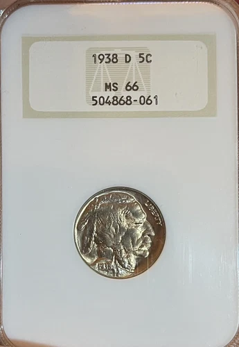 1938-D Old Fatty Holder! NGC MS66 PQ! Buffalo Nickel