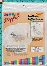 "Kids at Shore" ©1990 Dizzle Pre-Shaded Fashion Transfer # 50057 SEALED