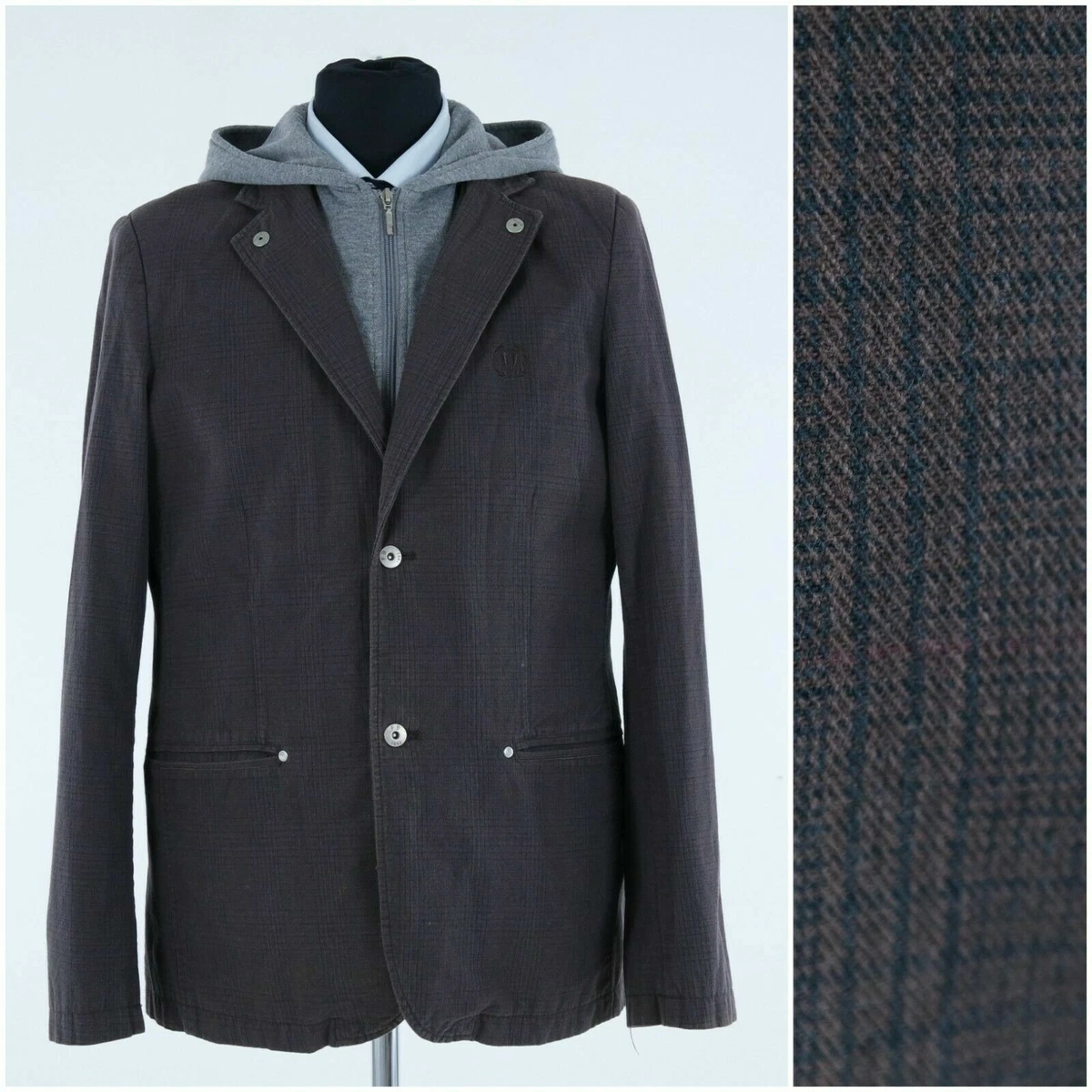 Mens FISHBONE Size US 42R Brown Plaid Cape Modern Blazer Sport
